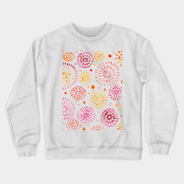 Abstract watercolor sparkles – yellow and orange Crewneck Sweatshirt by wackapacka